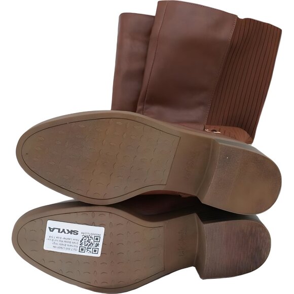 LifeStride Bristol High Shaft Boots Walnut Brown Faux Leather Women US 7.5M - Picture 6 of 6